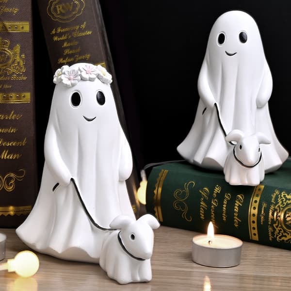 Halloween Ghost Dog Walking Decorations Hem Trädgårdsdekorationer A A