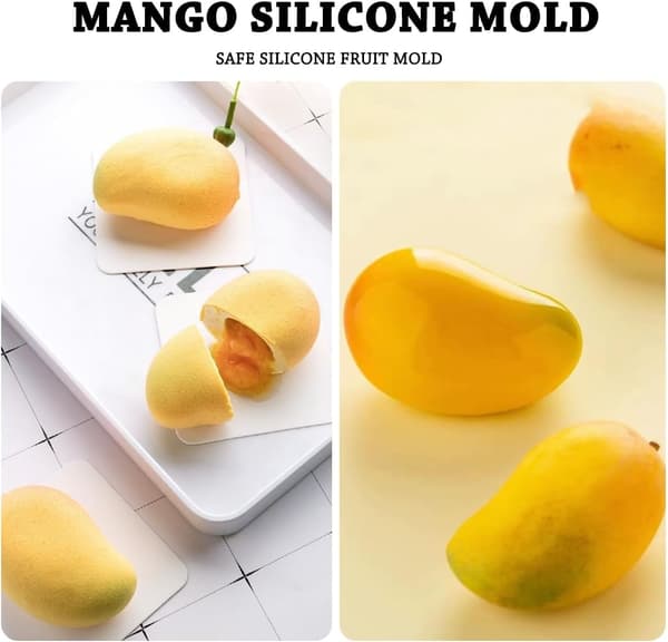 Silikonform dessert silikonkakeform 10 hull mango silikonform for baking fondantform fruktform