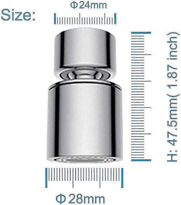 22mm Water Saving Kitchen Faucet Aerator Dual Function 360 Degree Rotation
