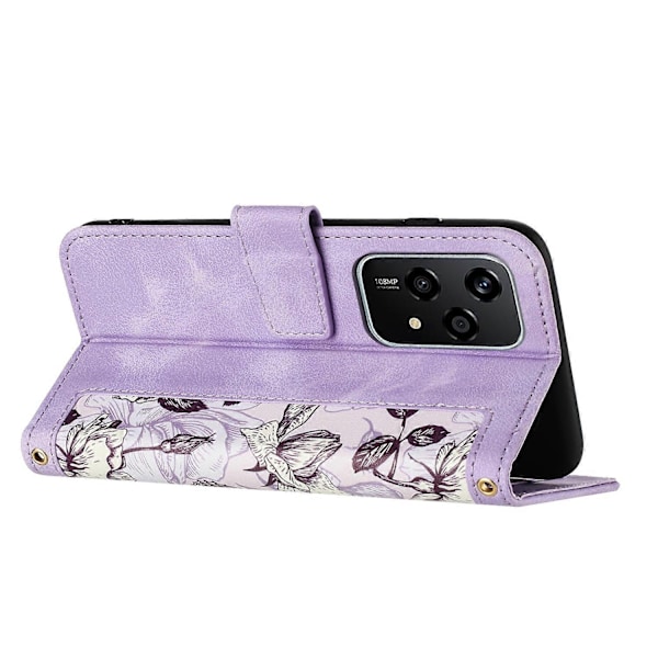 Blomstrete Lærveske med Lanyard - Perf For Honor 200 Lite Global