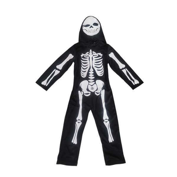 Halloween Børnekostume til børn Skelet Spøgelse Rollespil Kostume Bal Spøgelse Kostume Heldragt til 130cm-140cm Børn