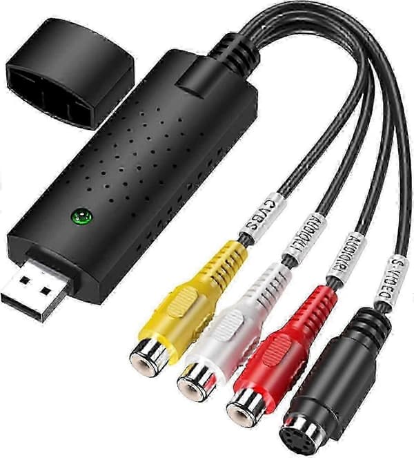 VHS/Hi8 til Digital/DVD-omformer med USB 2.0 Video & o Capture for Windows 10/8/7,xx