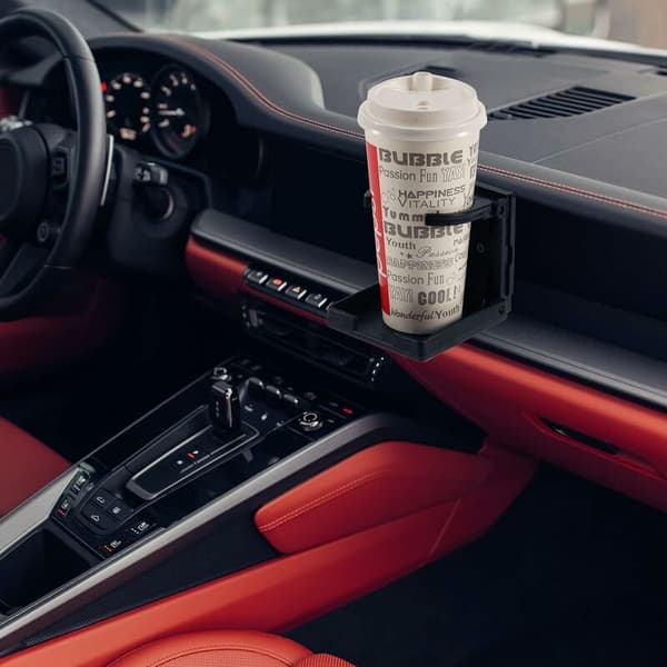 2X Adjustable Cup Holder, Foldable Can Holder, Bottle Holder, Cup Holder, Black, Boat, Car
