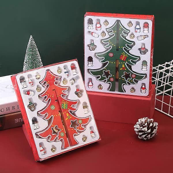 Julepynt Julepynt DIY-dekorasjoner tre-sceneoppsett grønn24CM