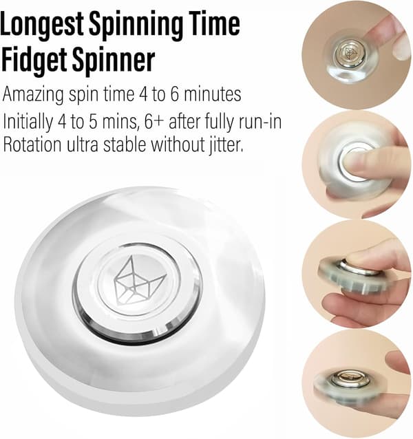 Metall Fidget Spinner Leker for Voksne, Helt i Rustfritt Stål 1,5''