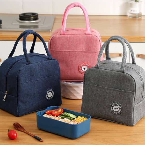 Madkasse Taske Bento Box Isolering Pakke Termiske Picnic Tasker Sort