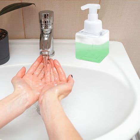 Two Empty 250ml (8.5oz) Foaming Soap Pump Bottles - Suitable for Hand Soap and Facial Cleanser