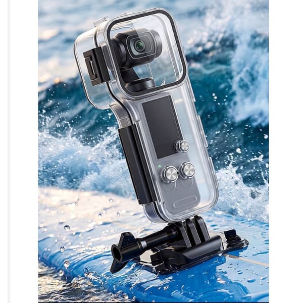 Waterproof Underwater Housing for DJI Osmo Pocket 4 – PC and Tempered Glass Protective Case
