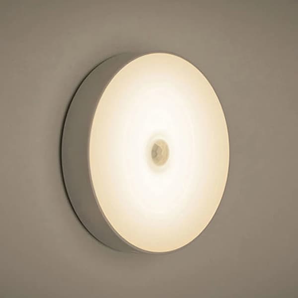 LED Night Light Mini Round Light Sensor Control Flicker-Free Night Lamp Wall Lamp For Children Kitchen Bedroom cool white cool white