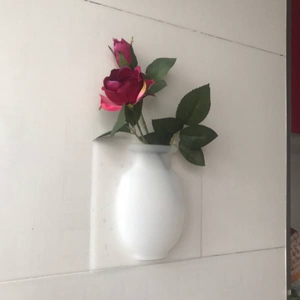 3 Pieces (White+Pink+Blue) Silicone Vase Magic Vase Sticker No