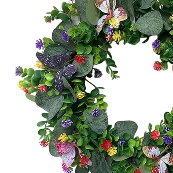 Forårs- og sommerkrans Blomsterkrans til havefest Indendørs Udendørs