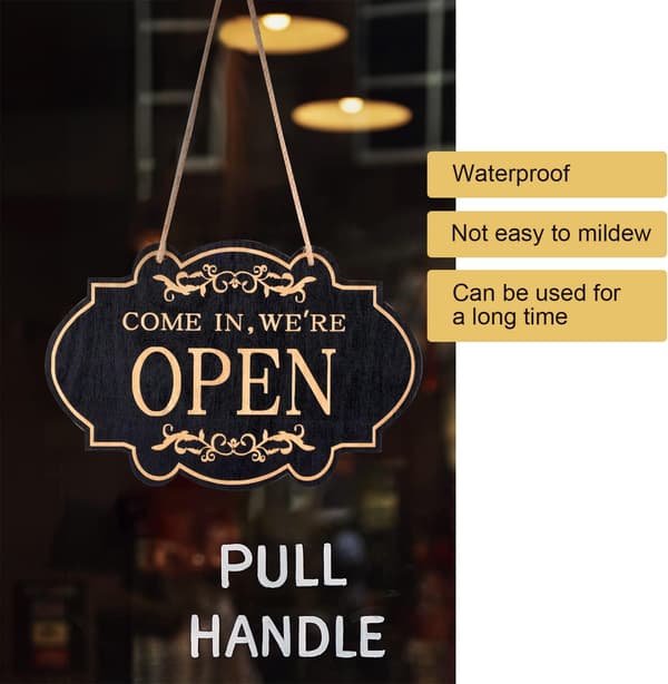 1 Open and Closed Sign, 30x20cm Double-Sided Open and Closed Sign