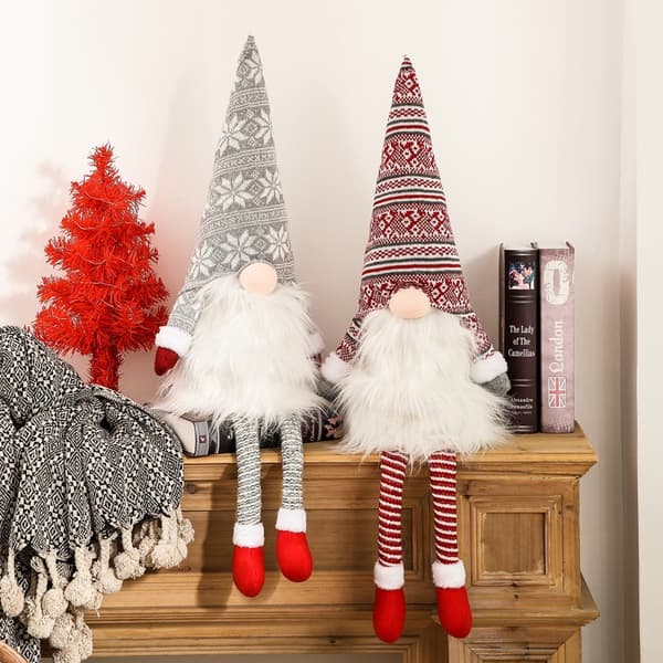 1 pc Red Christmas Decoration Forest Gnome Cone S