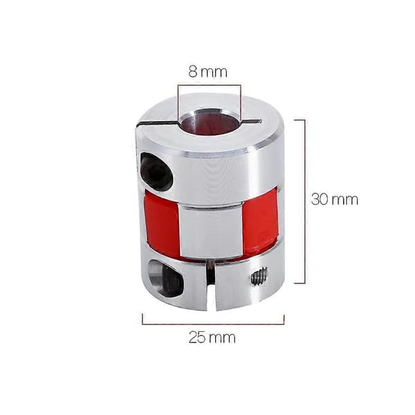 8mm x 12mm Fleksibel Blommeakselkobling CNC Stepper Motor Encoder Kobling