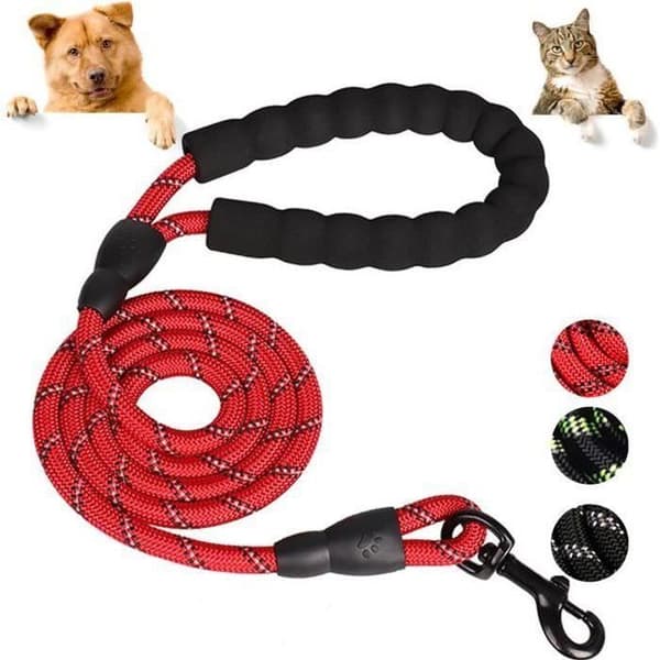 Strong Round Nylon Dog Leash with Comfortable Double Handle
