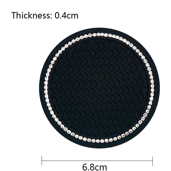 4 stk Bil Drikkeaunderlag Universal Sklisikker Silikon Bilkopp