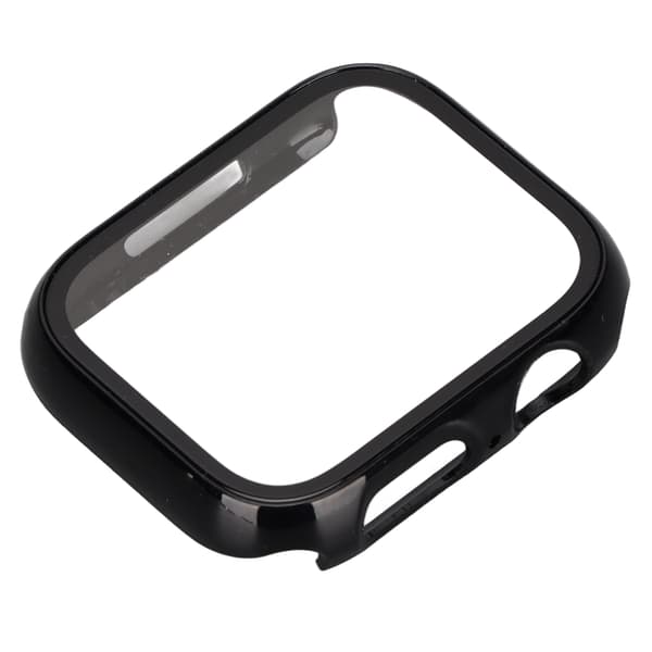 Protective Watch Case with Full Coverage HD Tempered Glass Screen Protector for IWatch Series 7 2021 41mm Black