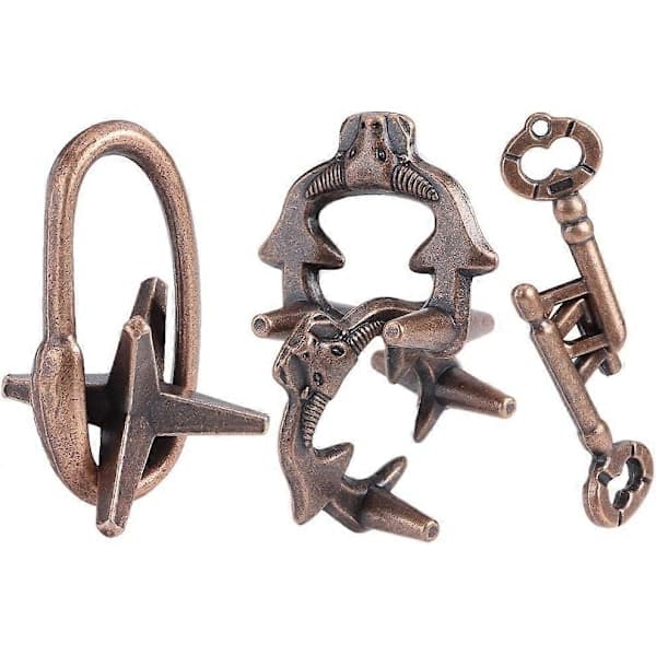 2025 Suitable Zinc Alloy Magic Lock Puzzle Unlock Zipper Durable Educational Puzzle Lock Toy Set