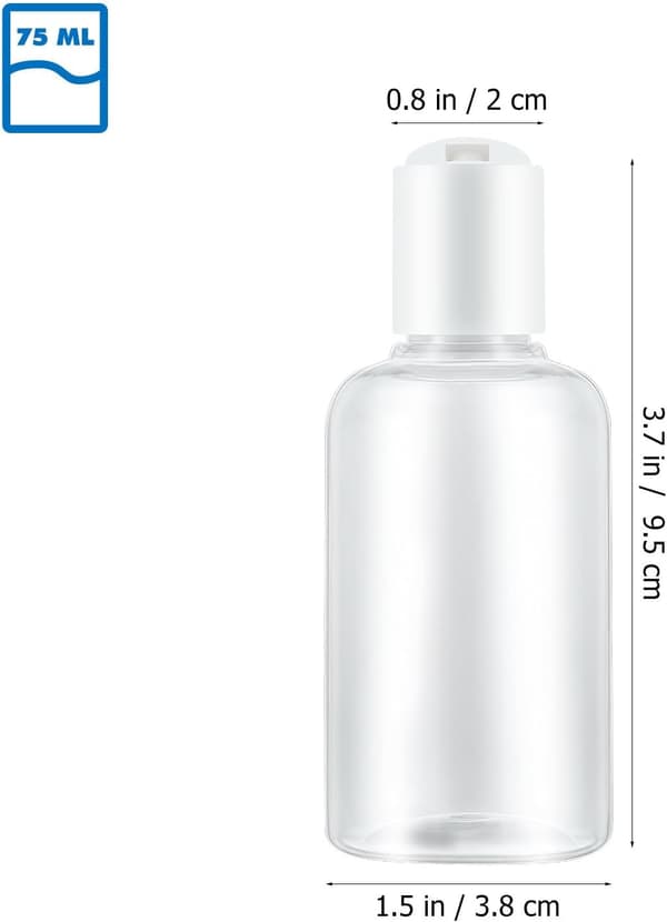 12 stk 75 ml påfyllbare plastflasker