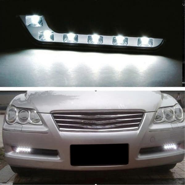 2X 12V Super Sterk DRL LED Kjørelys for Biler Auto Vanntett LED Kjørelys Tåkelys