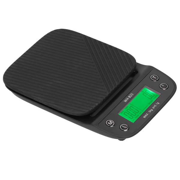 Coffee Kitchen Scale with Timer for Food Baking, 3kg Max Load, LED Display, Electronic Timing