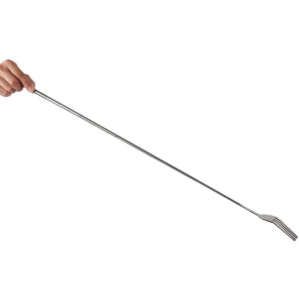 Extendable Stainless Steel Dinner Fork for BBQ, Fruit Desserts - Durable Long Handle