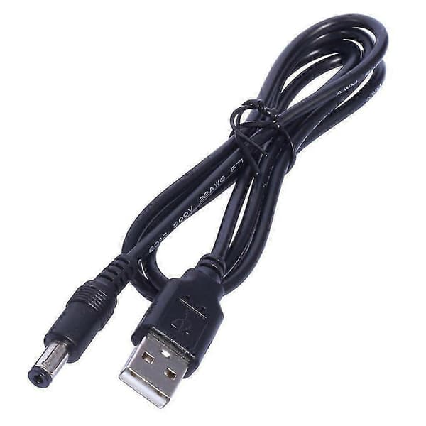 Højkvalitets USB til DC5.5 x 2.1mm Strømkabel Ladekabel til Elektronisk Keyboard, LED-lysstrimmel, 5V Spændingsenhed