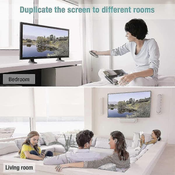 HDMI Splitter Adapter, 1080p HDMI Hann til Dobbel HDMI Hunn