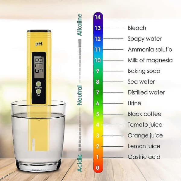 Digital pH-mätare, 0,01 pH pH-mätare Hög precision Vattenkvalitetstestare med 0-14 pH Mätområde