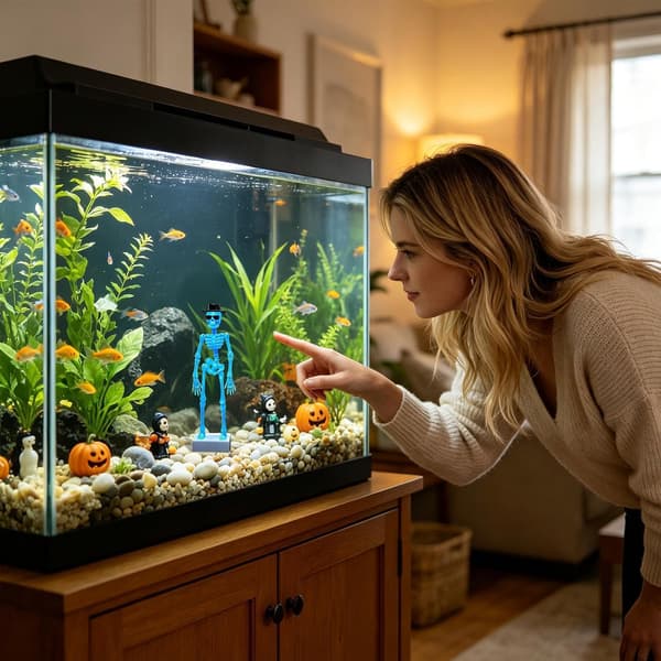 Akvariefiskgrotta – ihålig julgran, Betta-tunnel tryckt -