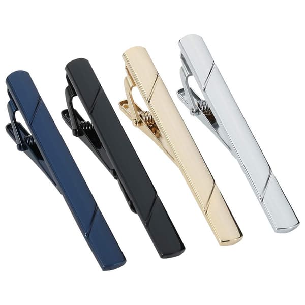 4-pack Slipsnålar Herr Slipsaccessoarer Herr Slipsnål Klassiskt Presentset Slipsband Klämmor Businesslipsar för Män