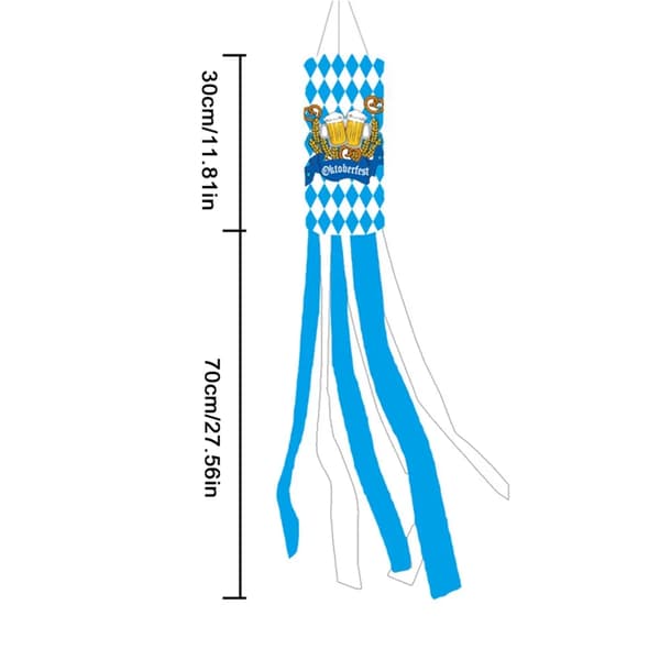 Oktoberfest flag vindpose, bayersk stil festbaggrund, ølfestival dekoration
