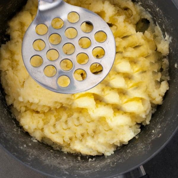 Kartoffelmoser i rustfrit stål, kartoffelpresser, madpresser