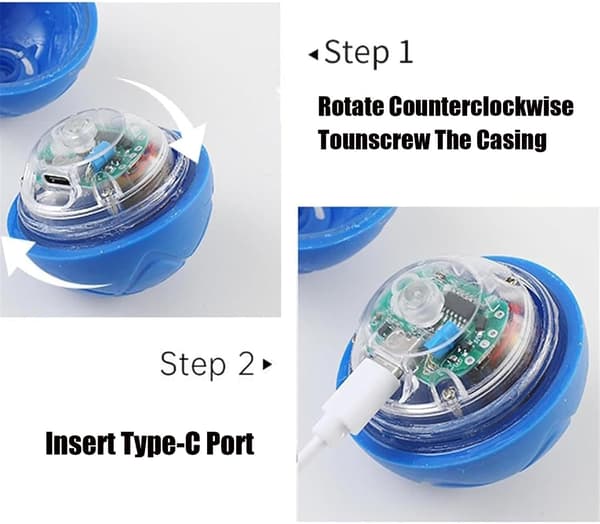Automatic Dog Ball Toy, 2 Pieces Shaking Ball Toys for Dogs, Vibrating Dog Ball, USB Rechargeable, Interactive, Automatic