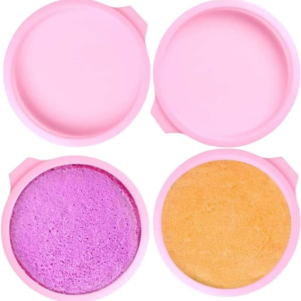 Silikoneforme til kager 6 tommer Pink 4-pak (PINK)