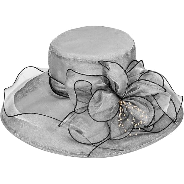 Damehat Organza Hat Bryllupshat Solhat Kirkehat Ascot Hat Væddeløbshat