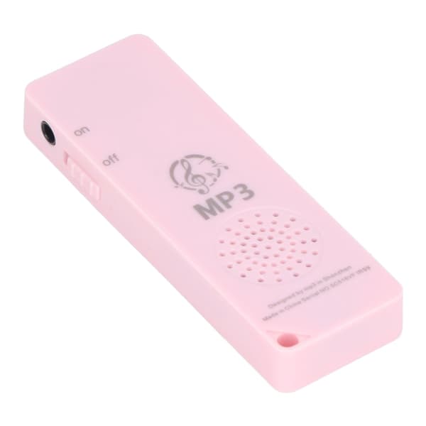 MP3 Player Lossless Sound Quality Multifunctional Portable Supports 64GB Memory Card Mini MP3 for Students Pink