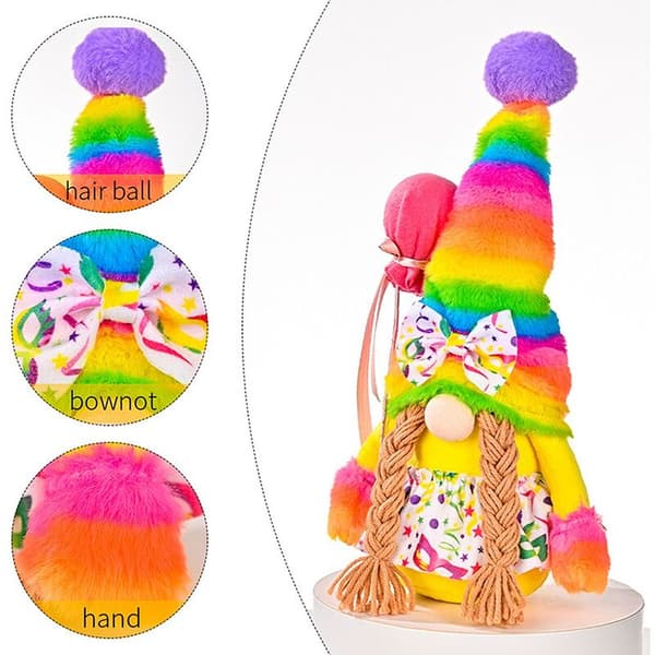 Rainbow Gnome Doll - Birthday - Decorative Doll - Swedish Tomte - Scandinavian - Elf - Decoration - B