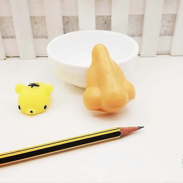Nose Shaped Pencil Sharpener Manual Colorful Metal Double Hole Pencil Sharpener