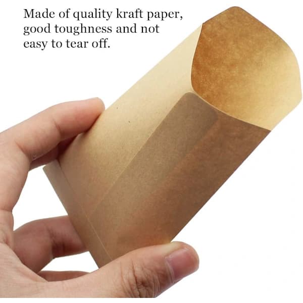 Mini flate konvolutter av kraftpapir for små godterier