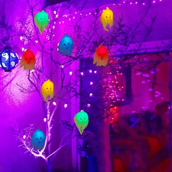 3m Halloween kranie lyskæde, Halloween dekoration lyskæde