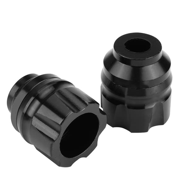 2 Pieces Universal Aluminum Alloy CNC Motorcycle Front Fork Anti-Collision Slider (Black)