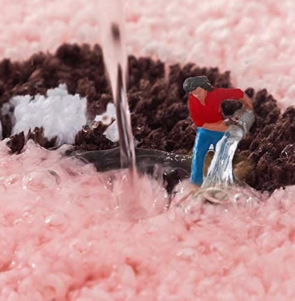 Rosa grisdesign søt baderomsmatte, utstillingsrom badematte, sklisikre badematter, lekematte