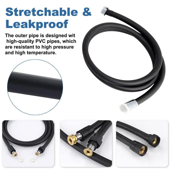 Duschslang, PVC handduschslang, utdragbar slang