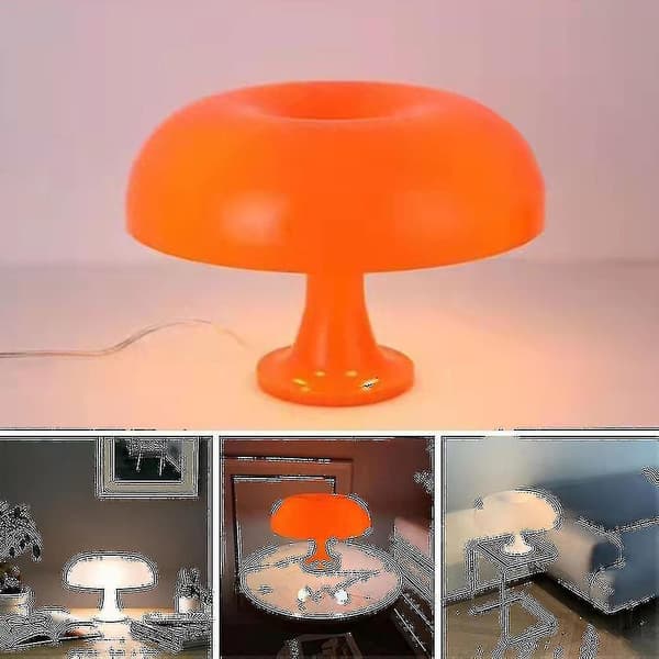 LED Svamp Bordslampa Hotell Sovrum Sängbord Vardagsrum Dekorativ Belysning (Orange)
