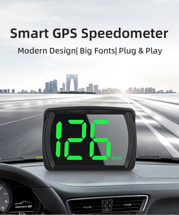 SpeedometerGPS Digitalt speedometer KM/T Head Up Display for biler lastebiler, USB-kabel Plug & Play