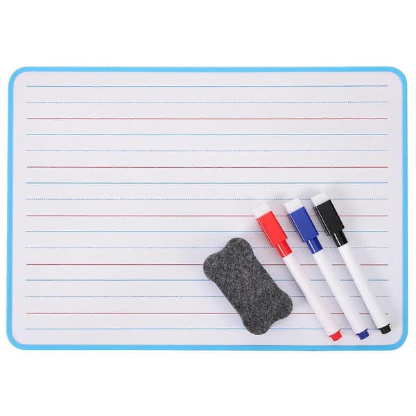 Whiteboard, liten whiteboard, dubbelsidig whiteboard, liten whiteboard för barn med linjer