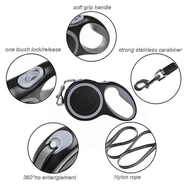 Automatic Retractable Dog Leash Outdoor, Adjustable Dog Chain for Walking