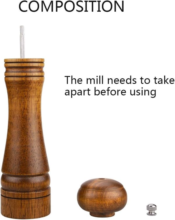 Ninonly Manual Pepper Mill Salt Mill Classic Pepper Grinder