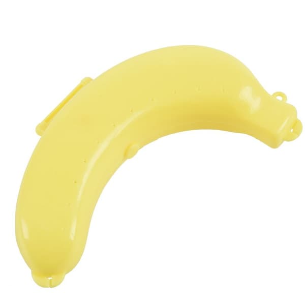 Gul Bananformad Bärbar Bananförvaringslåda